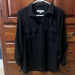 Black blouse from LOFT